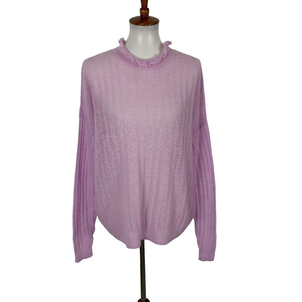 ASOS Sweater 4 Lavender Lightweight Knit Soft Pastel Minimal Y2K Aesthetic